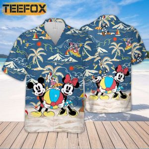 Disney Mickey And Minnie Beach Hawaiian Shirt