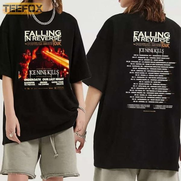 Falling In Reverse The Popular Mons Tour 2023 Concert Music T Shirt