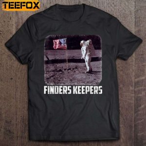 Finders Keepers Moon Landing 50Th Anniversary American Flag Short Sleeve T Shirt