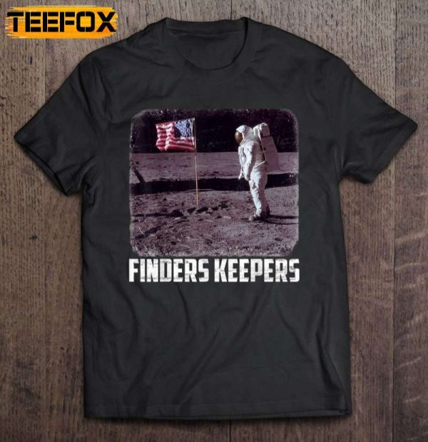 Finders Keepers Moon Landing 50Th Anniversary American Flag Short Sleeve T Shirt