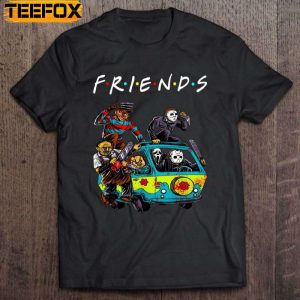 Friends Horror Movies Characters Mystery Machine Short Sleeve T Shirt