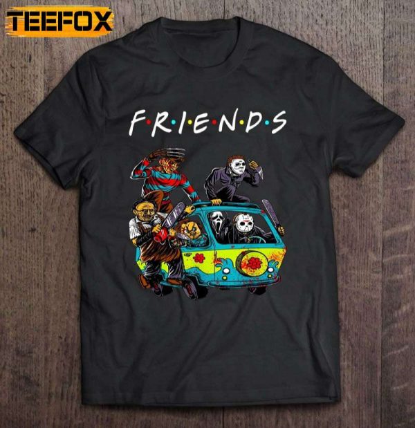 Friends Horror Movies Characters Mystery Machine Short Sleeve T Shirt
