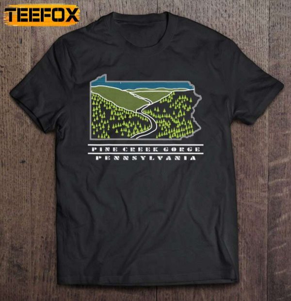 Gcp Pine Creek Gorge Wellsboro Allegheny Plateau Travel Short Sleeve T Shirt