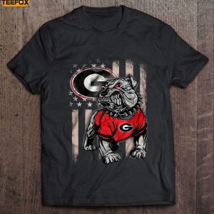 Georgia Bulldogs American Flag Short Sleeve T Shirt