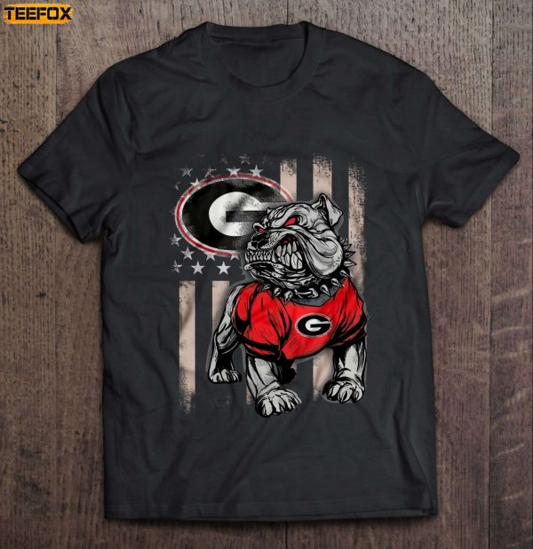 Georgia Bulldogs American Flag Short Sleeve T Shirt