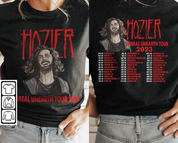 Hozier Unreal Unearth Tour Concert 2023 Music T Shirt