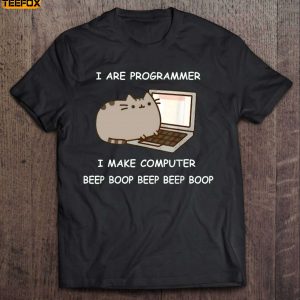 I Are Programmer I Make Computer Pusheen Cat Short Sleeve T Shirt