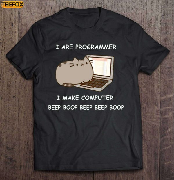 I Are Programmer I Make Computer Pusheen Cat Short Sleeve T Shirt