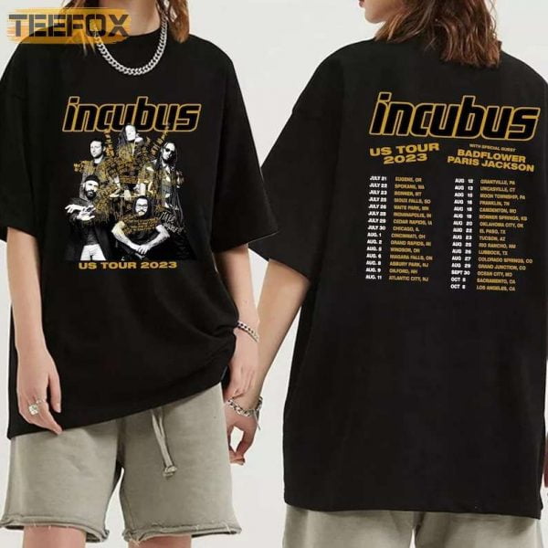 Incubus Band US Summer Tour 2023 Concert T Shirt