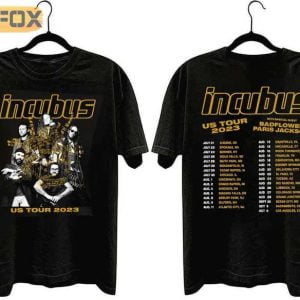 Incubus Band US Tour 2023 Badflower and Paris Jackson T Shirt