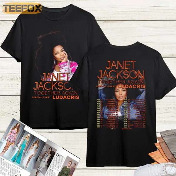 Janet Jackson Together Again Tour 2023 T Shirt 1