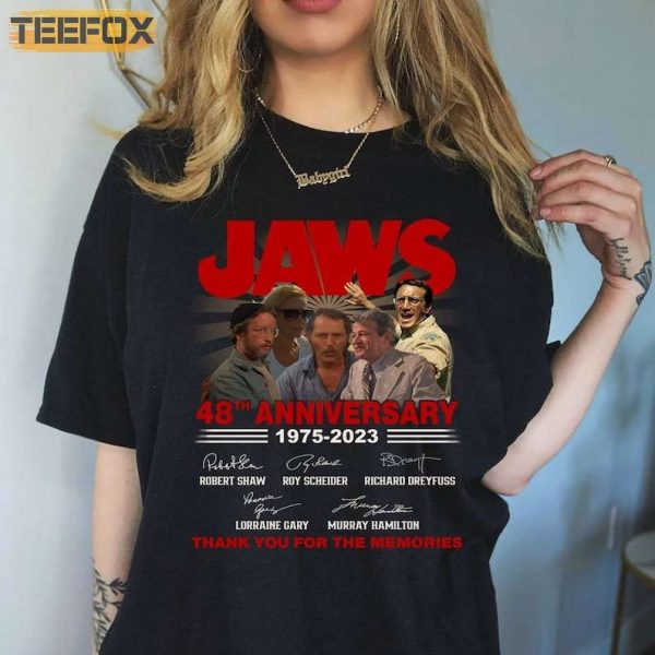 Jaws Movie 48th Anniversary Thank You For The Memories T Shirt