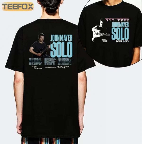 John Mayer Solo Tour Concert 2023 Music T Shirt