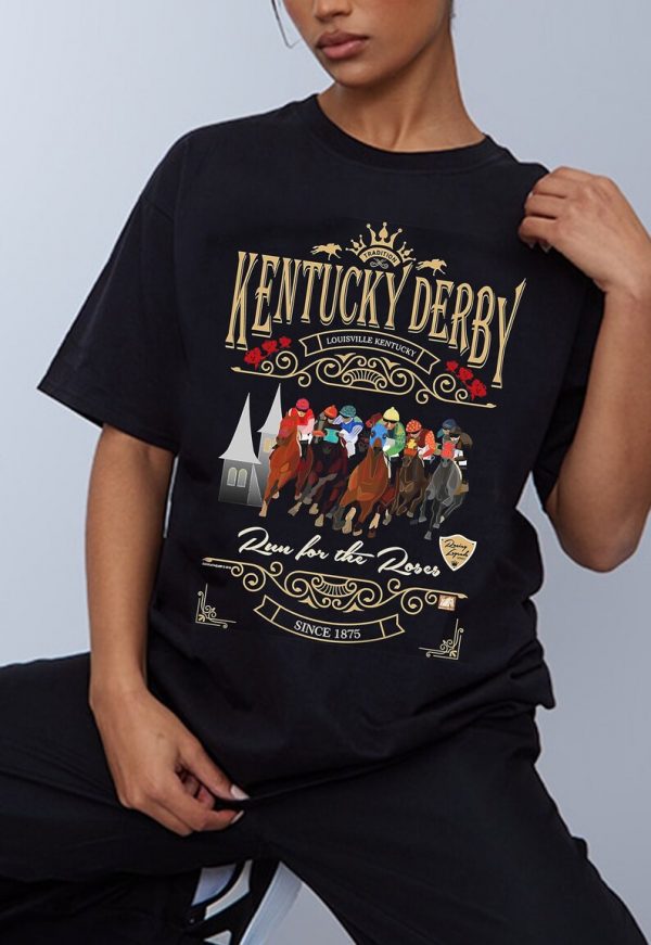 Kentucky Derby Run for the Roses Pferderennmasken T Shirt
