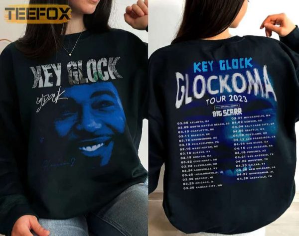 Key Glock Glockoma Big Scarr Tour 2023 T Shirt