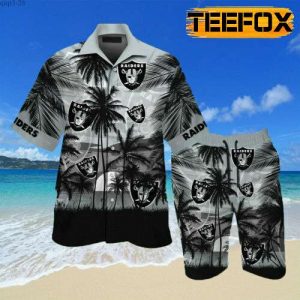 Las Vegas Raiders Flower Aloha Hawaiian Shirt