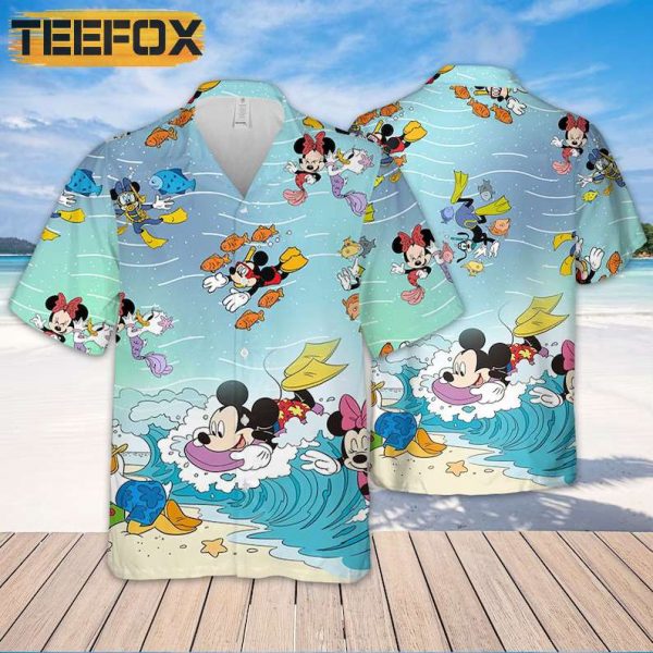 Mickey Mouse Disney Wave Beach Hawaiian Shirt