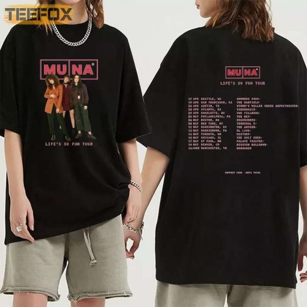 Muna Band Lifes So Fun Tour 2023 T Shirt