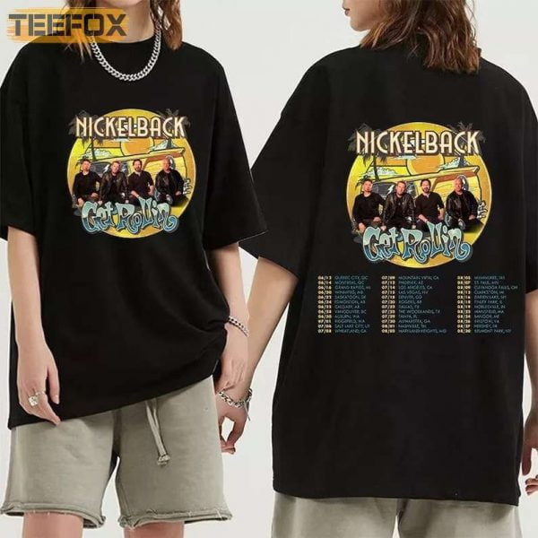 Nickelback Get Rollin Tour 2023 Band Concert T Shirt