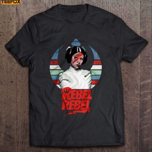 Rebel Rebel Princess Leia And David Bowie Mashup Short Sleeve T Shirt