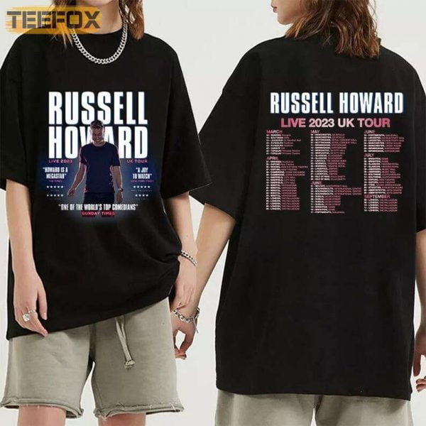 Russell Howard Live 2023 UK Tour Concert Music T Shirt