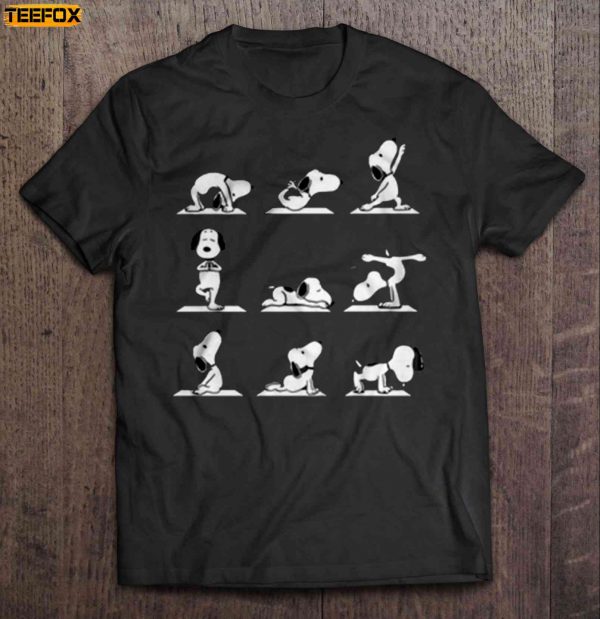 Snoopy Yoga Short Sleeve T Shirt