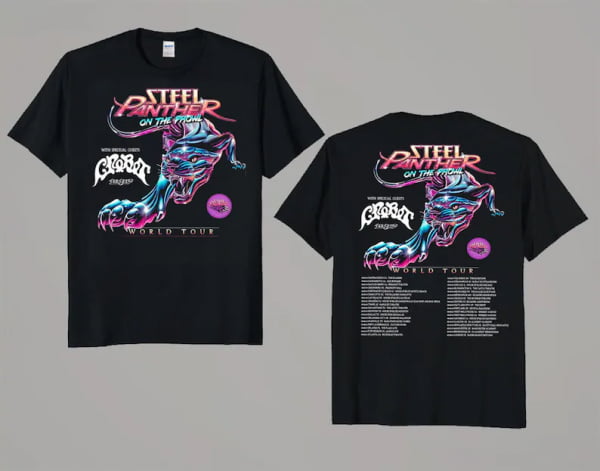 Steel Panther On The Prowl World Tour 2023 T Shirt