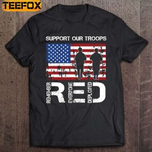 Support Our Troops Remember Everyone Deployed Short Sleeve T Shirt