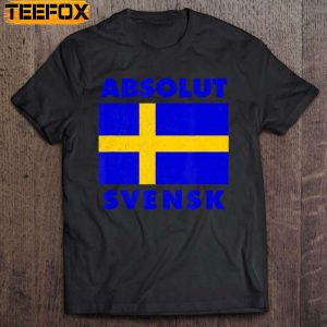 Swedish Flag Design Absolute Svensk Short Sleeve T Shirt