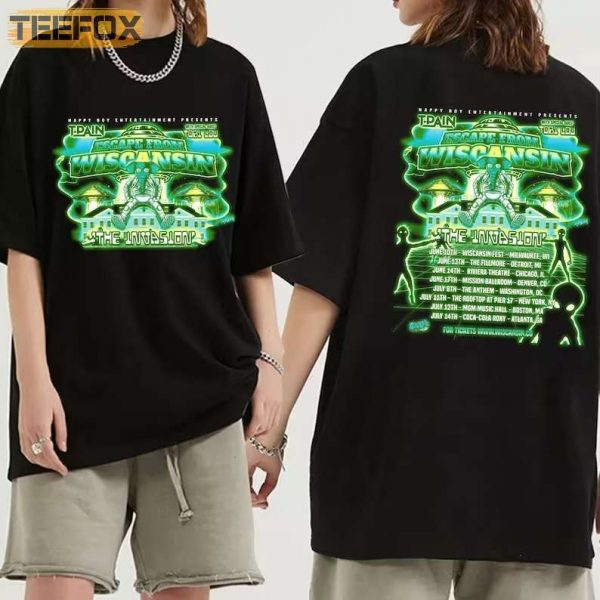 T Pain Escape From Wiscansin The Invasion Tour 2023 T Shirt