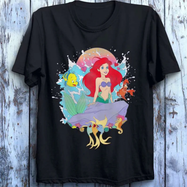 The Little Mermaid Ariel Ursula Eric Prince Disney T Shirt
