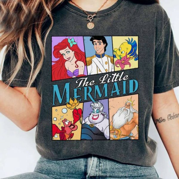 The Little Mermaid Movie Characters Disney T Shirt