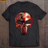 The Punisher Firefighter Skull And Canada Short Sleeve T Shirt