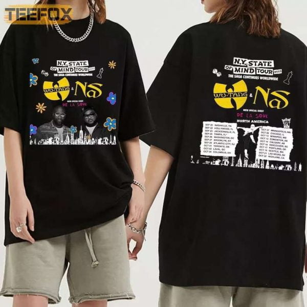 Wu tang and Nas Tour With De La Soul My State Of Mind Tour 2023 T Shirt