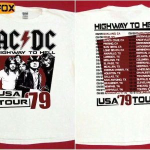 ACDC Highway To Hell USA Tour 1979 Short Sleeve T Shirt