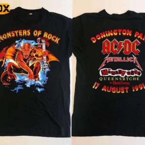ACDC Monsters Of Rock Donington Park 1991 The Black Crowes Queensryche Short Sleeve T Shirt