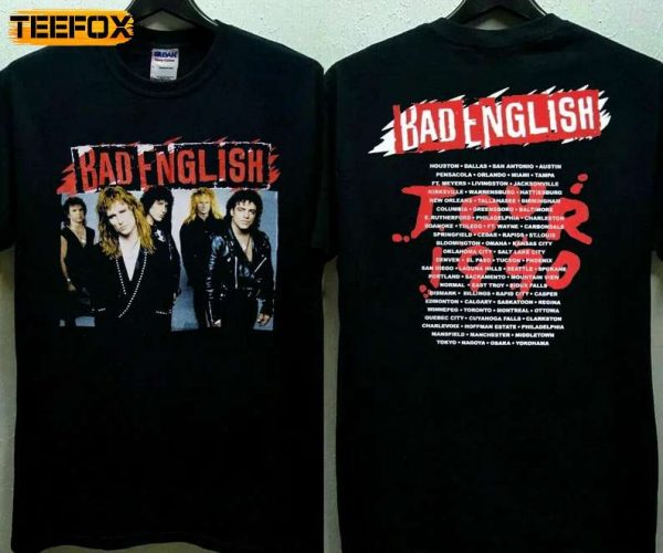 Bad English Concert World Tour 1990 Short Sleeve T Shirt
