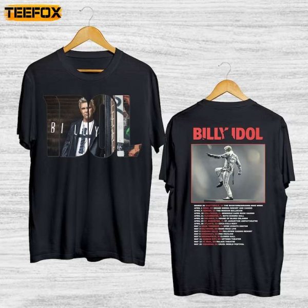 Billy Idol Live Tour 2023 Short Sleeve T Shirt