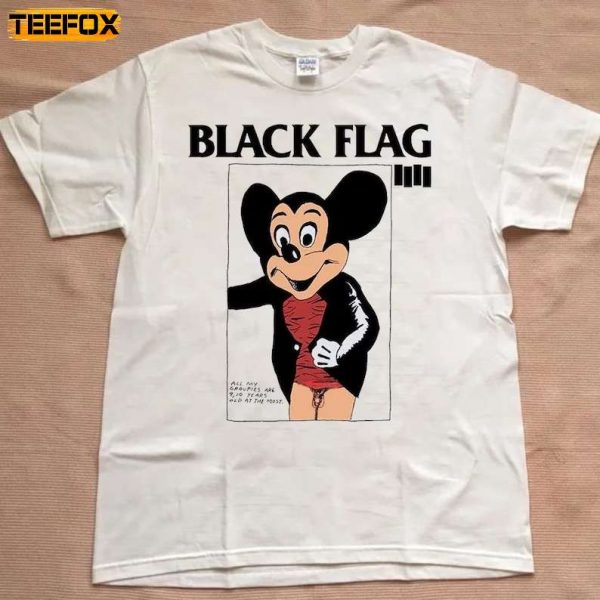 Black Flag Mickey Rock Band Short Sleeve T Shirt
