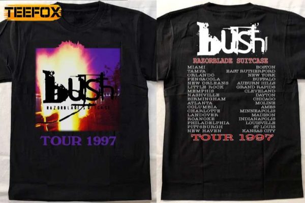 Bush Razorblade Suitcase Tour 1997 Short Sleeve T Shirt