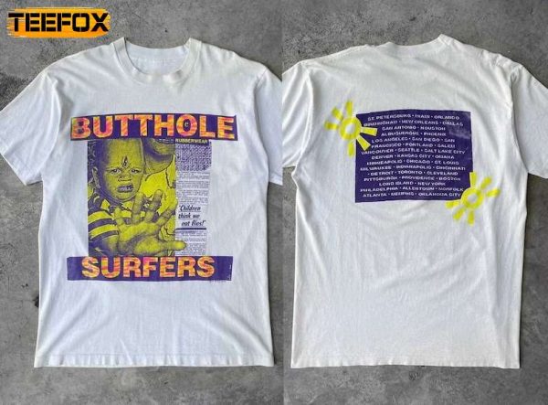 Butthole Surfers Rock Band 1993 Tour Concert Short Sleeve T Shirt