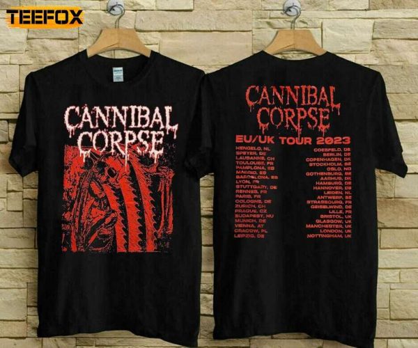 Cannibal Corpse EU UK Tour 2023 Short Sleeve T Shirt