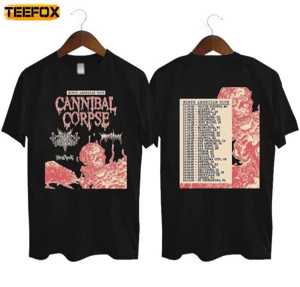 Cannibal Corpse Fall Tour North American Tour Short Sleeve T Shirt