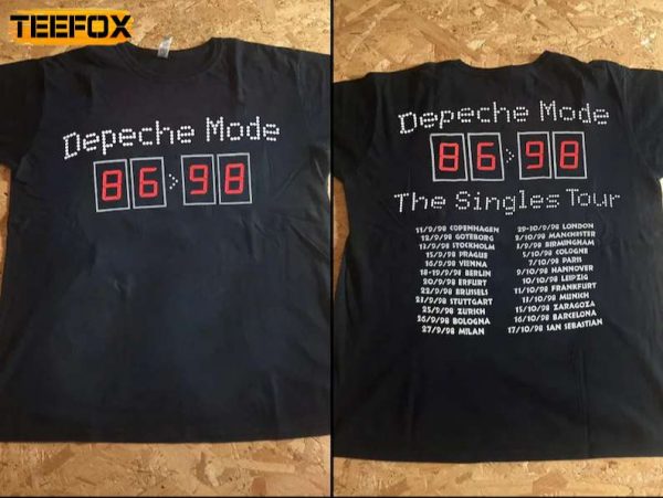 Depeche Mode The Singles Tour 86 98 Short Sleeve T Shirt