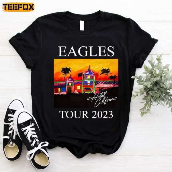 Eagles Hotel California Tour 2023 Multicolor T Shirt