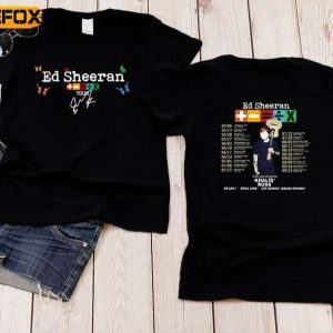 Ed Sheeran Mathematics Tour 2023 Music Concert Short Sleeve T Shirt