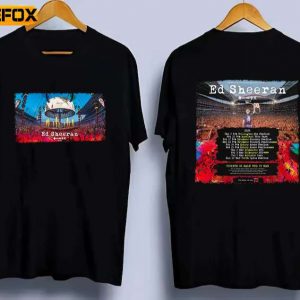 Ed Sheeran Mathematics Tour Dates 2023 Pop Music Concert Short Sleeve T Shirt