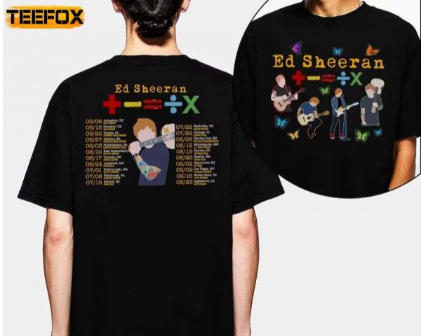 Ed Sheeran Tour 2023 Bad Habit The Mathletics Tour Short Sleeve T Shirt