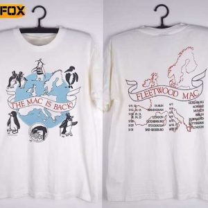 Fleetwood Mac Europe Tour Concert 1988 Short Sleeve T Shirt