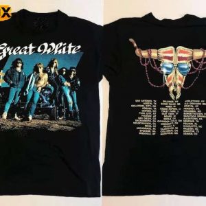 Great White 1991 Hooked Tour Short Sleeve T Shirt